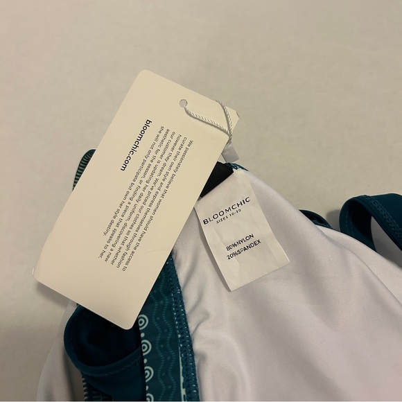 Teal Bloomchic Tankini Top - Picture 5 of 7